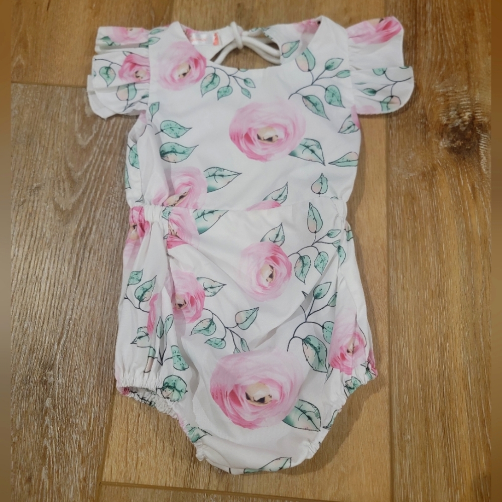 Floral open back bubble